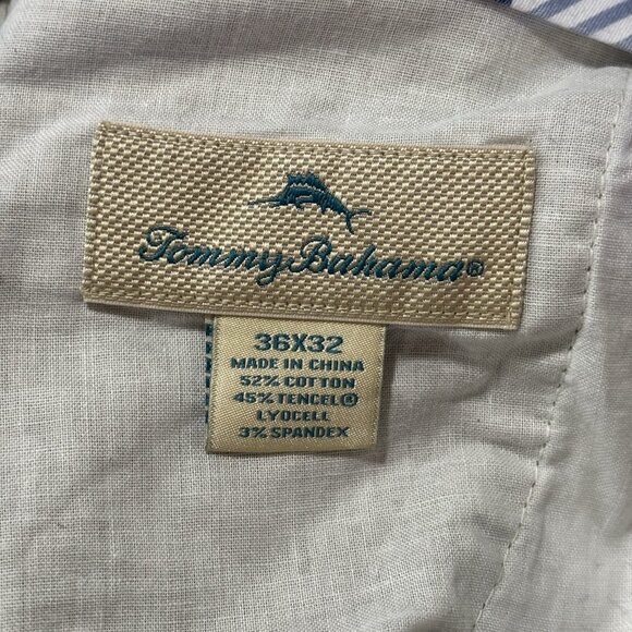 Tommy Bahama Flat Front Chino Pants Men’s Beige Straight Leg Casual Size 36 X 32 - Picture 11 of 16